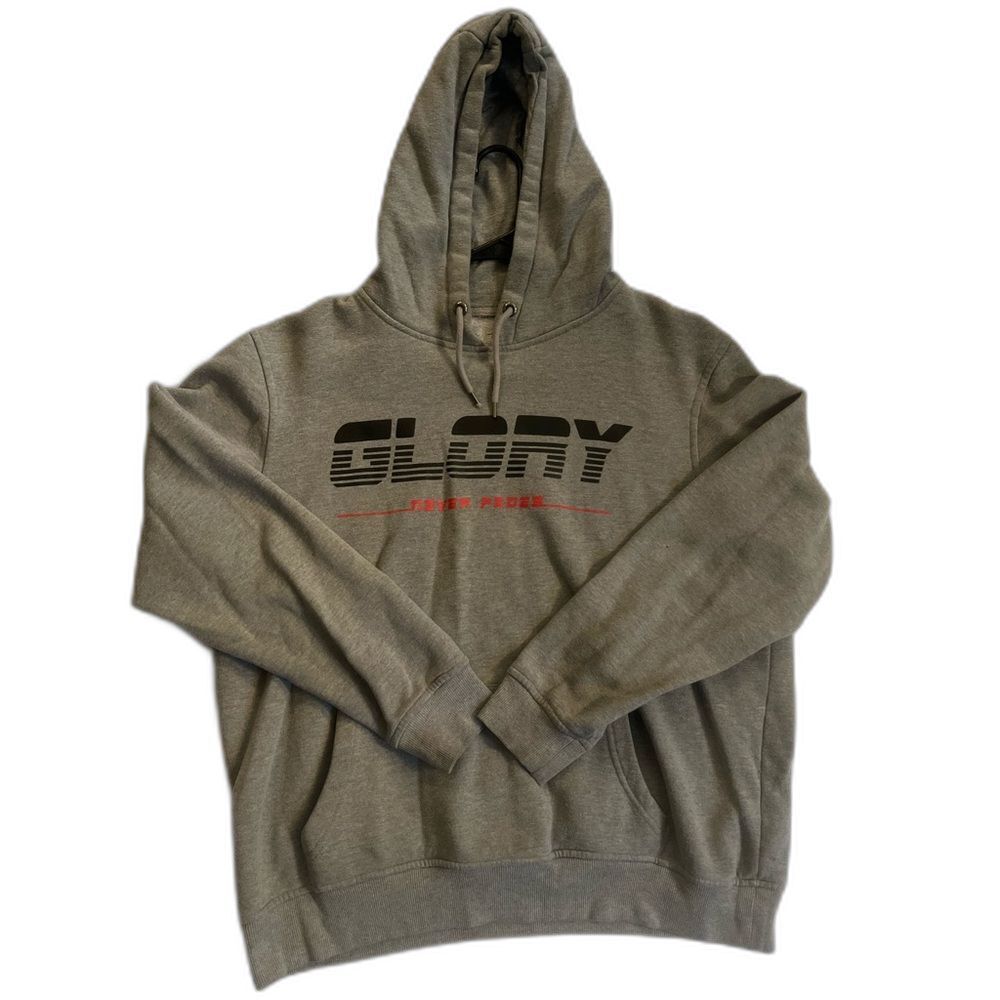 Gray Hoodie with Red Accents